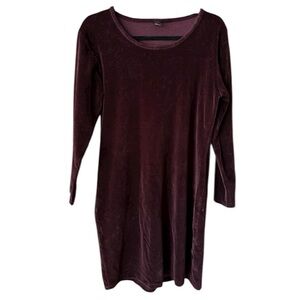 Elegant Velvet Burgundy Dress